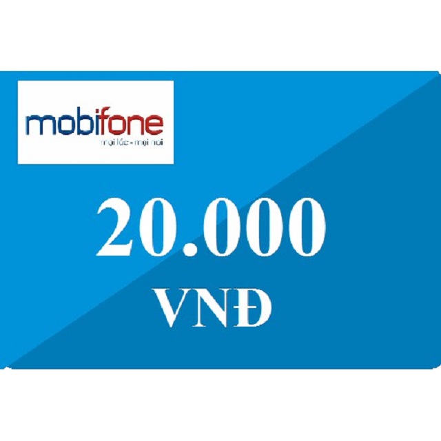 Thẻ cào điện thoại Mobifone 20k miễn phí, Free SLL