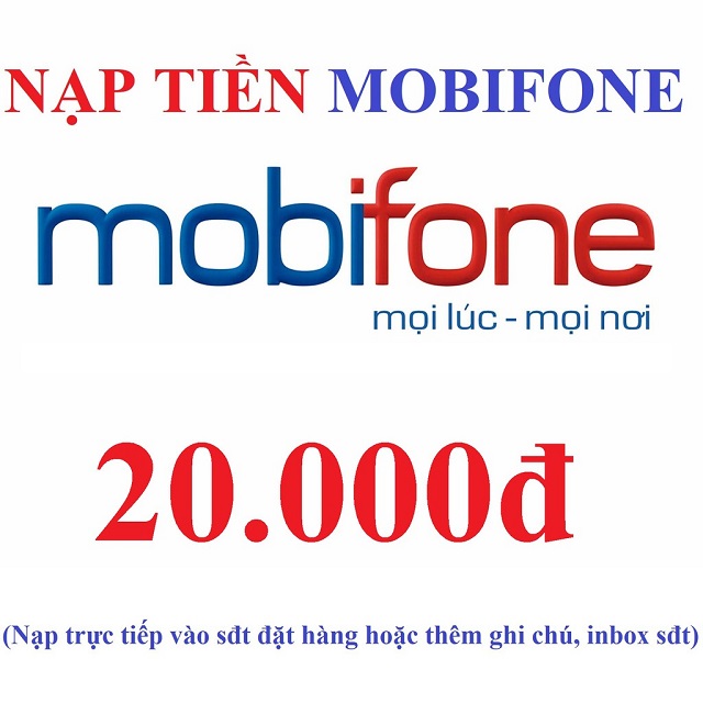 Thẻ cào điện thoại Mobifone 20k miễn phí, Free SLL