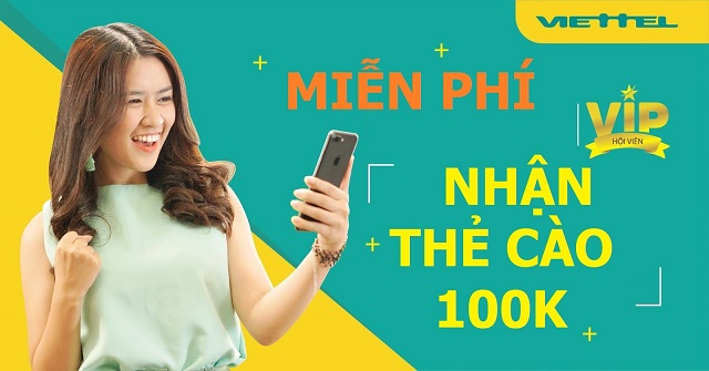 Thẻ cào điện thoại Viettel 100k miễn phí, Card Free Mới Nhất