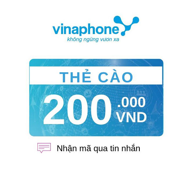 Thẻ cào điện thoại Vinaphone 200k miễn phí, Free Card SLL