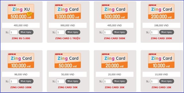 Mã Thẻ Cào Zing Miễn Phí | Card Vinagame Free 100k, 200k, 500k SLL