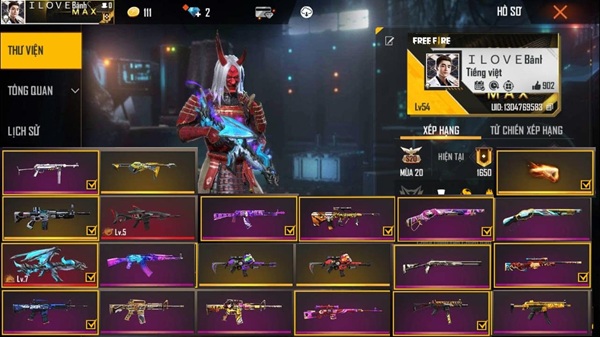 Acc FF full Lv7 miễn phí - Nhiều skin KC 0đ chưa ai lấy!