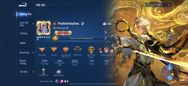 Cách nhận acc Honor of Kings miễn phí mới nhất 2025